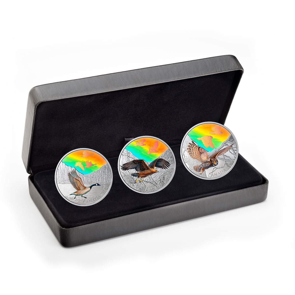 2019 $30 Majestic Birds in Motion - Pure Silver 3-Coin Set <i>(No Certificate)</i>