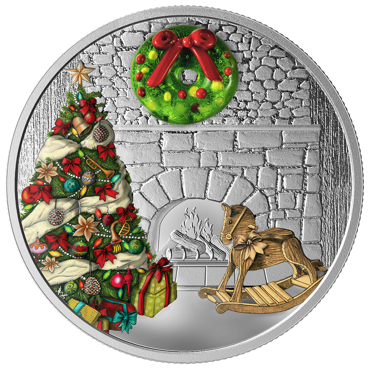 2019 $20 Holiday Wreath Silver Coin