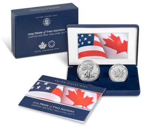 2019 $1 Pride Of Two Nations (US Version) - Pure Silver 2-Coin Set