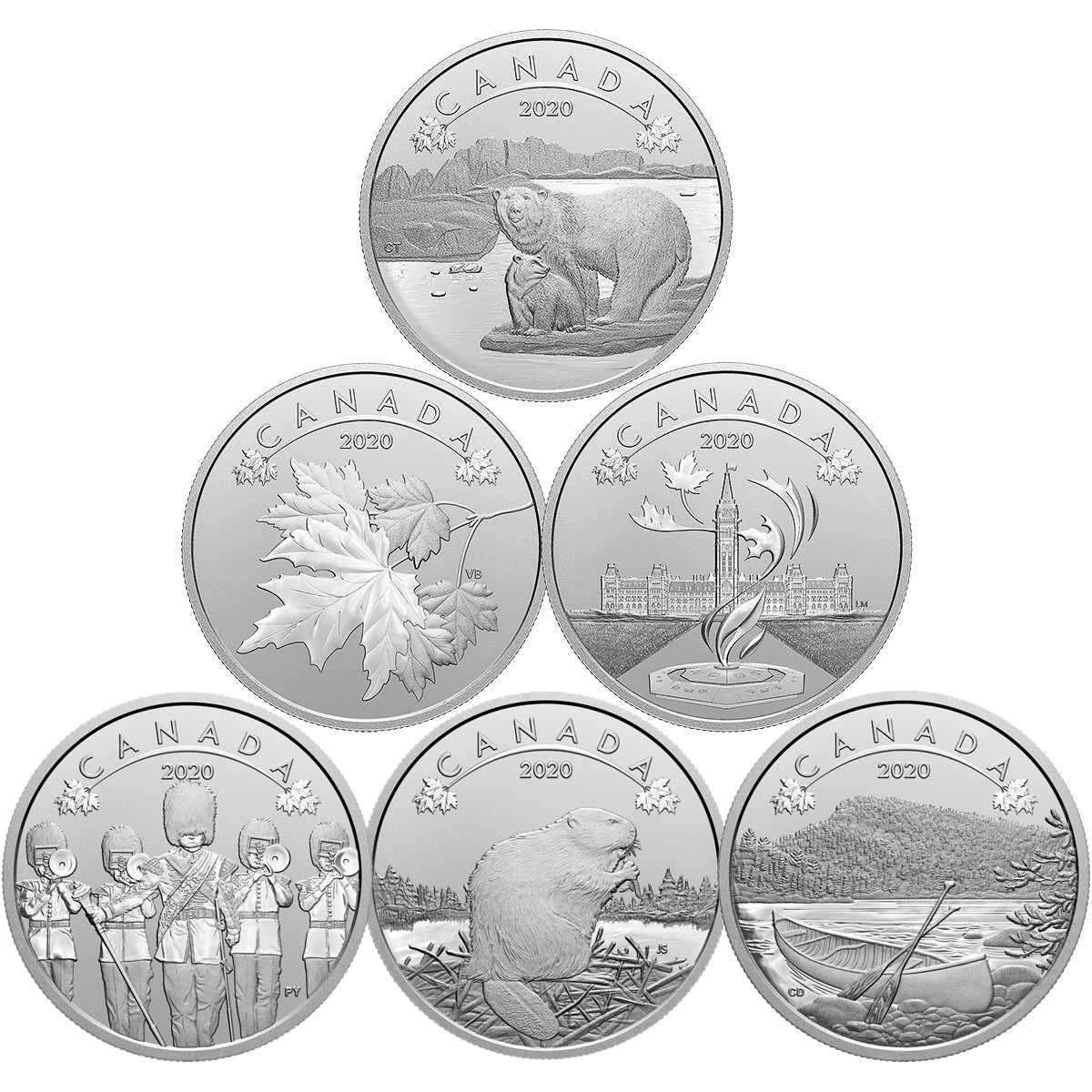 2020 $10 O Canada - Pure Silver 6 Coin Set