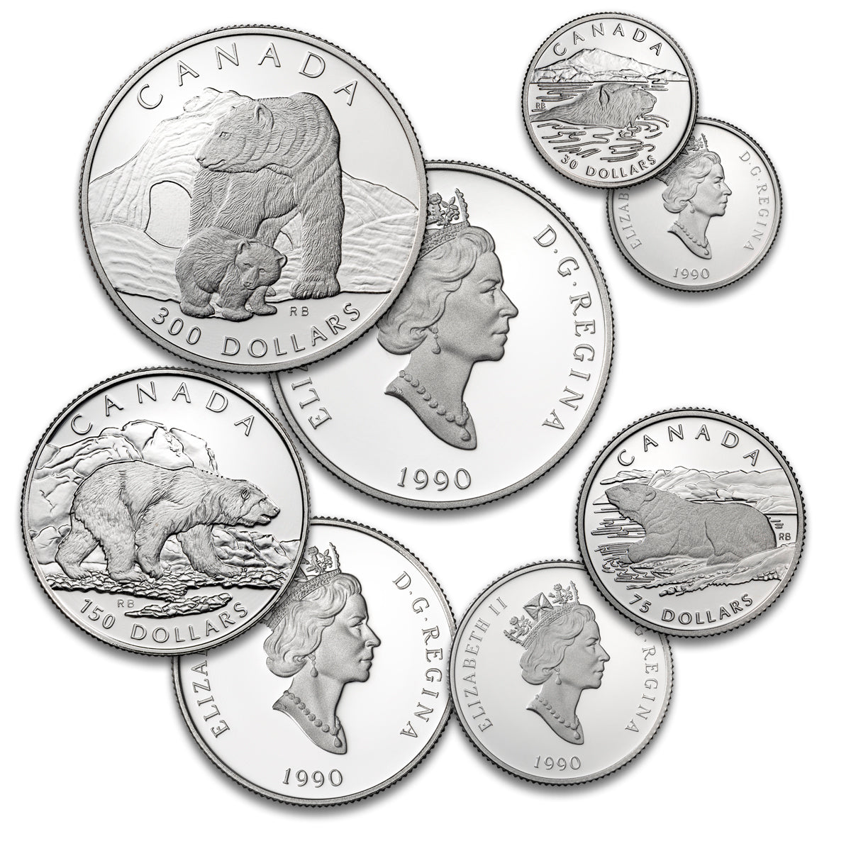 1990 Polar Bears Proof Platinum Set