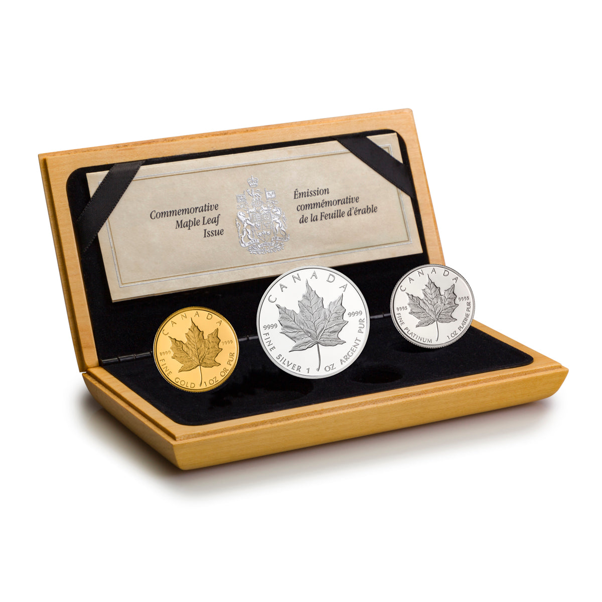 1989 10th Anniversary of the Gold Maple Leaf 3-Coin Set