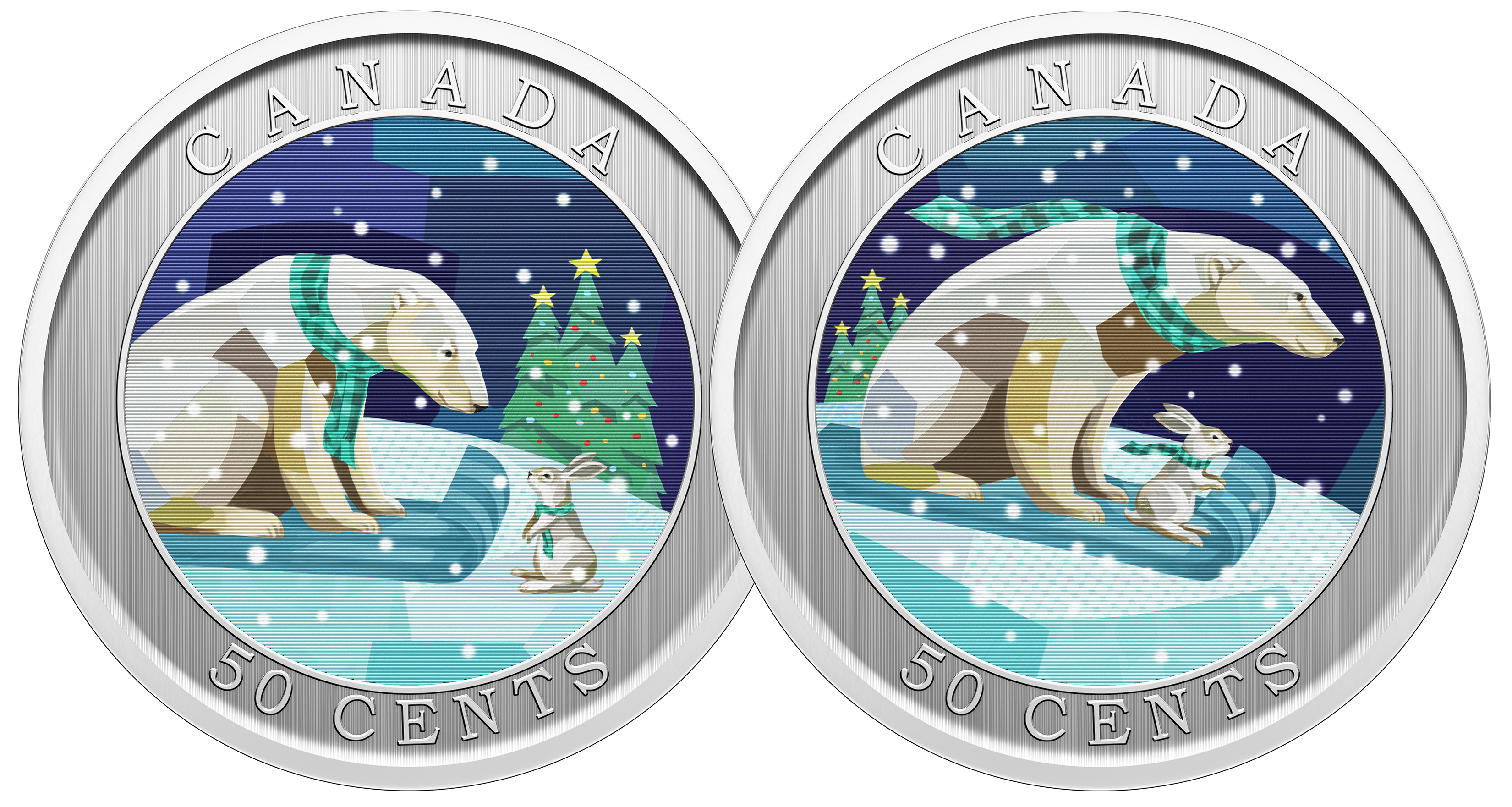 2023 50-Cent Holiday Sledding - Lenticular Coin