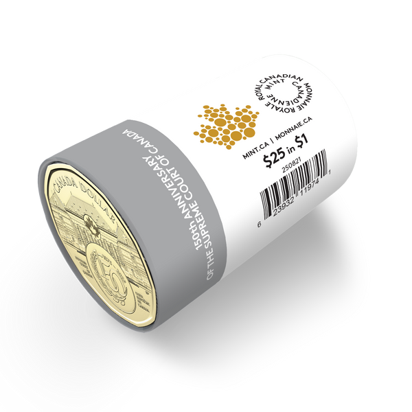 2025 $1 Supreme Court of Canada 150th Anniversary Special Wrap Roll (N