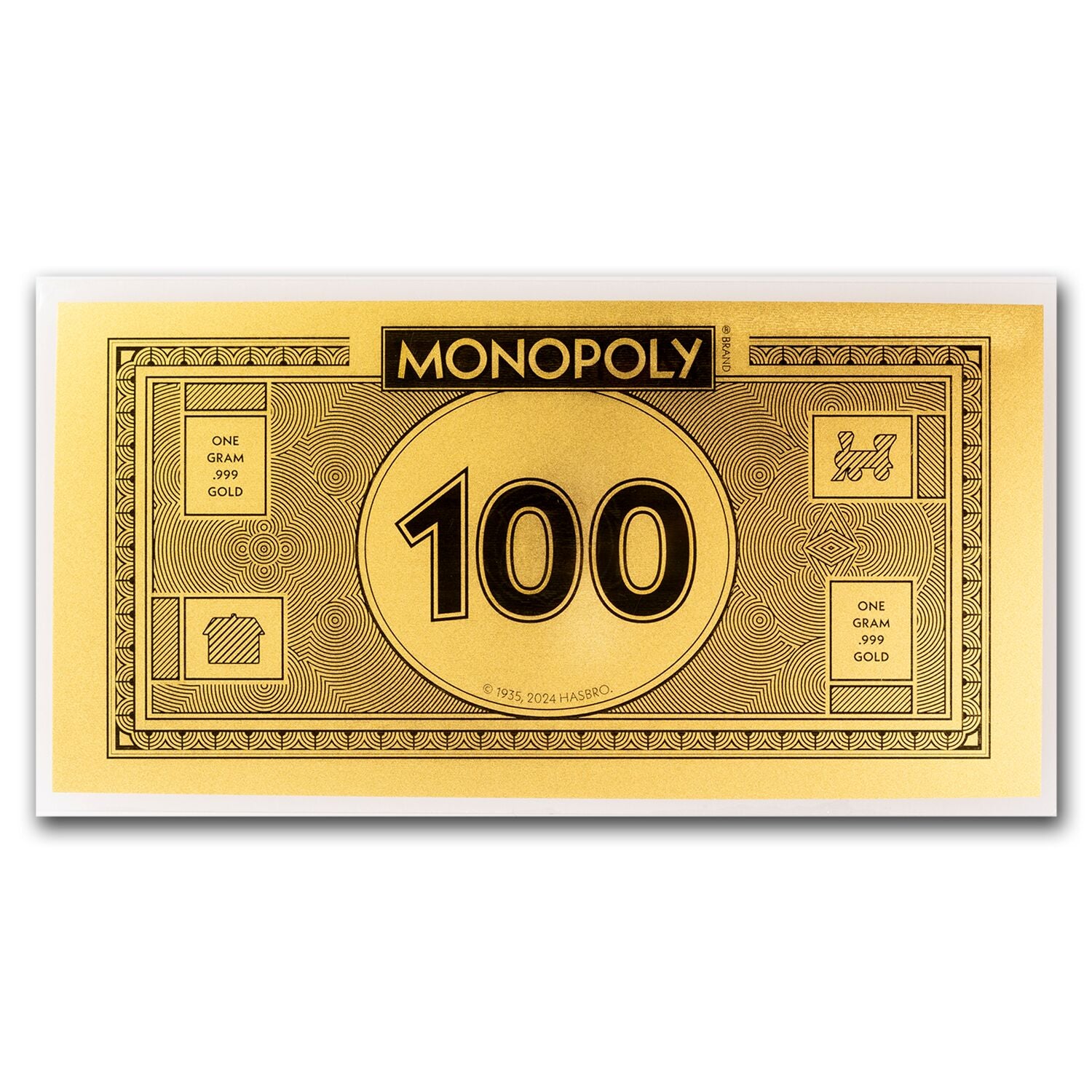 2024 50 Tala Monopoly 1g Gold Currency Note