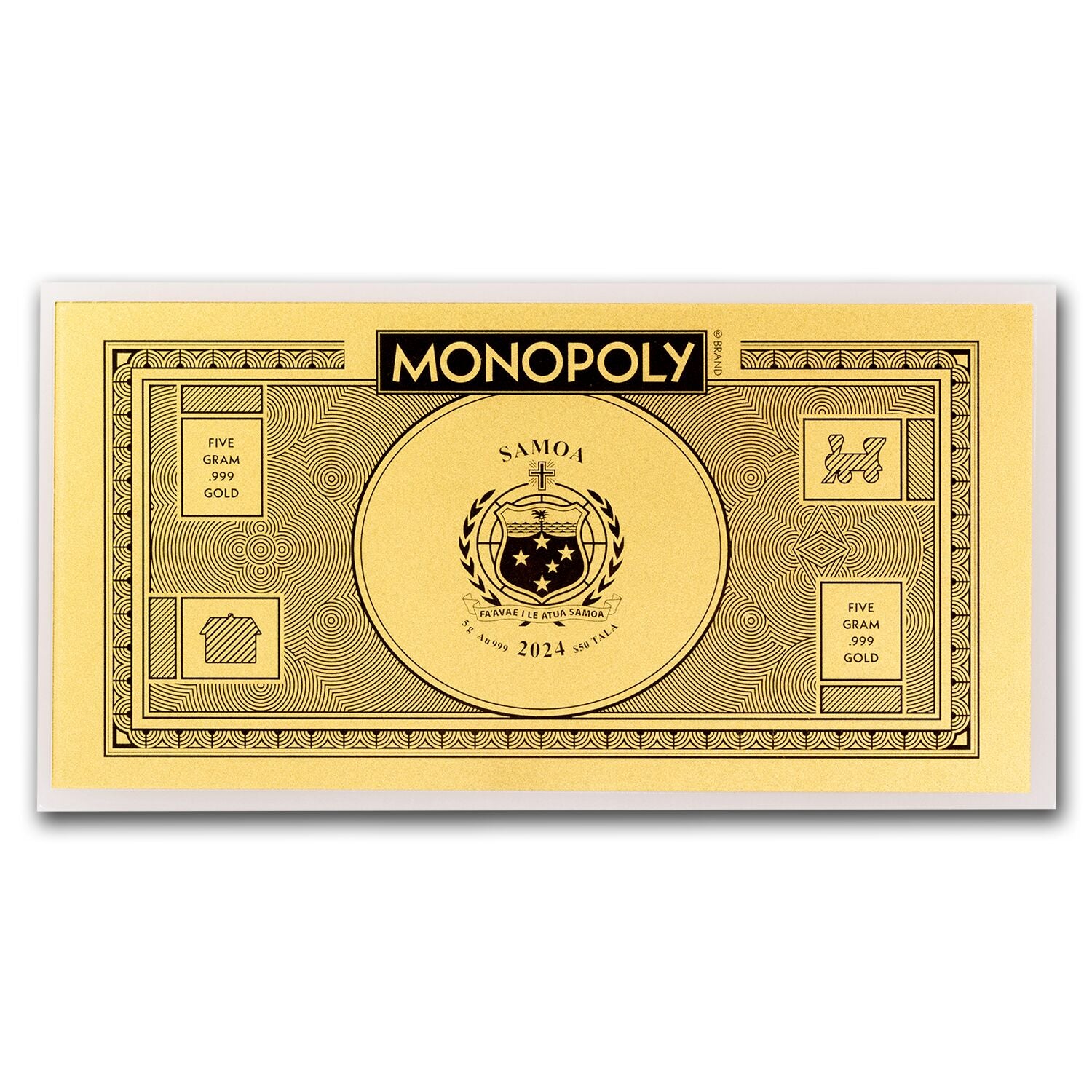 2024 50 Tala Monopoly 5g Gold Currency Note