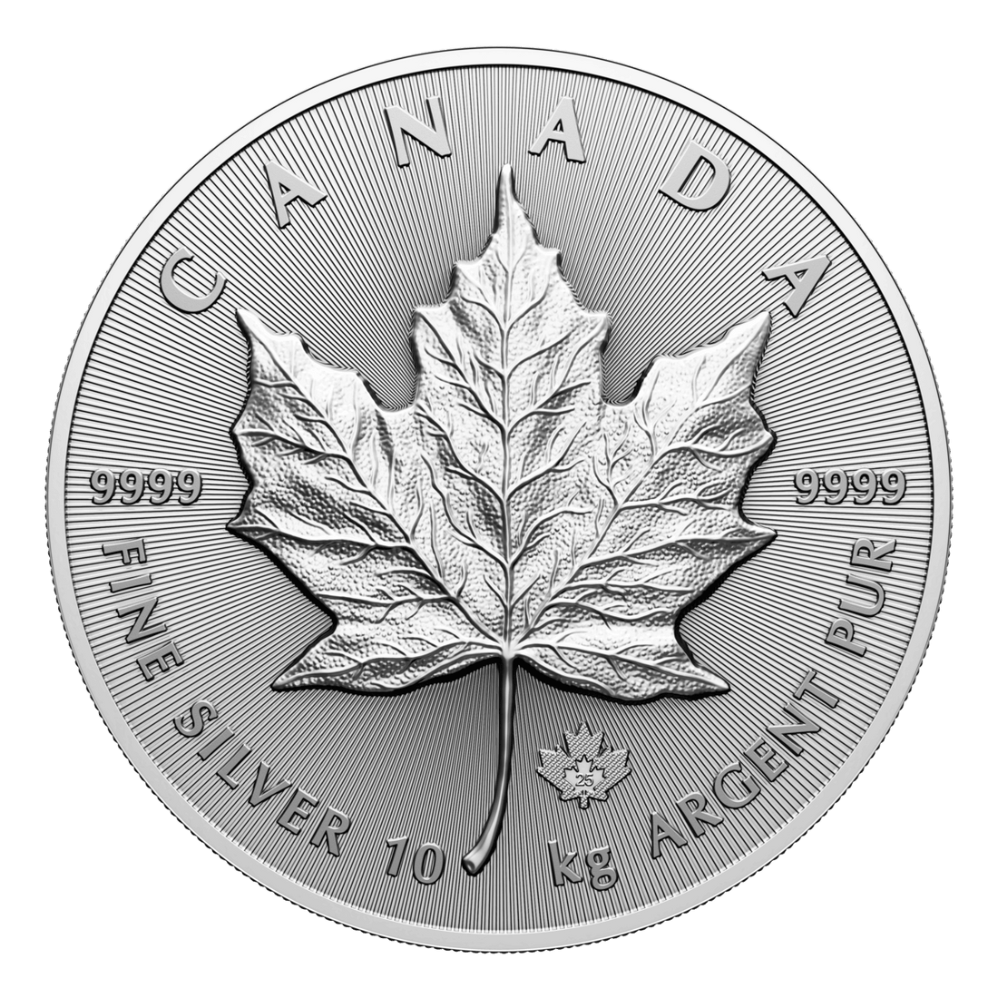 2025 $1,000 10 Kilo Big Silver Maple Leaf - Pure Silver Coin
