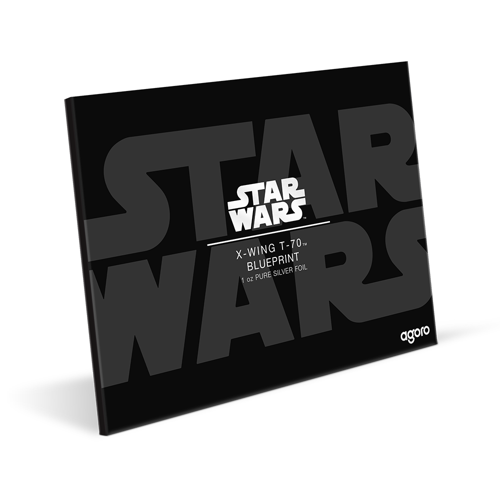 2025 $2 Star Wars™ Blueprint Series: X-Wing T-70 - Pure Silver Foil