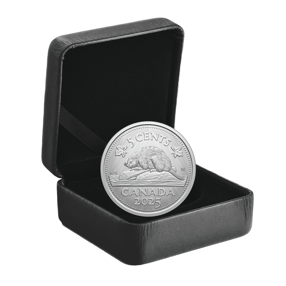 記念小銀盃 2025 5 Cent Tribute: W Mint Mark Beaver - Pure Silver Coin