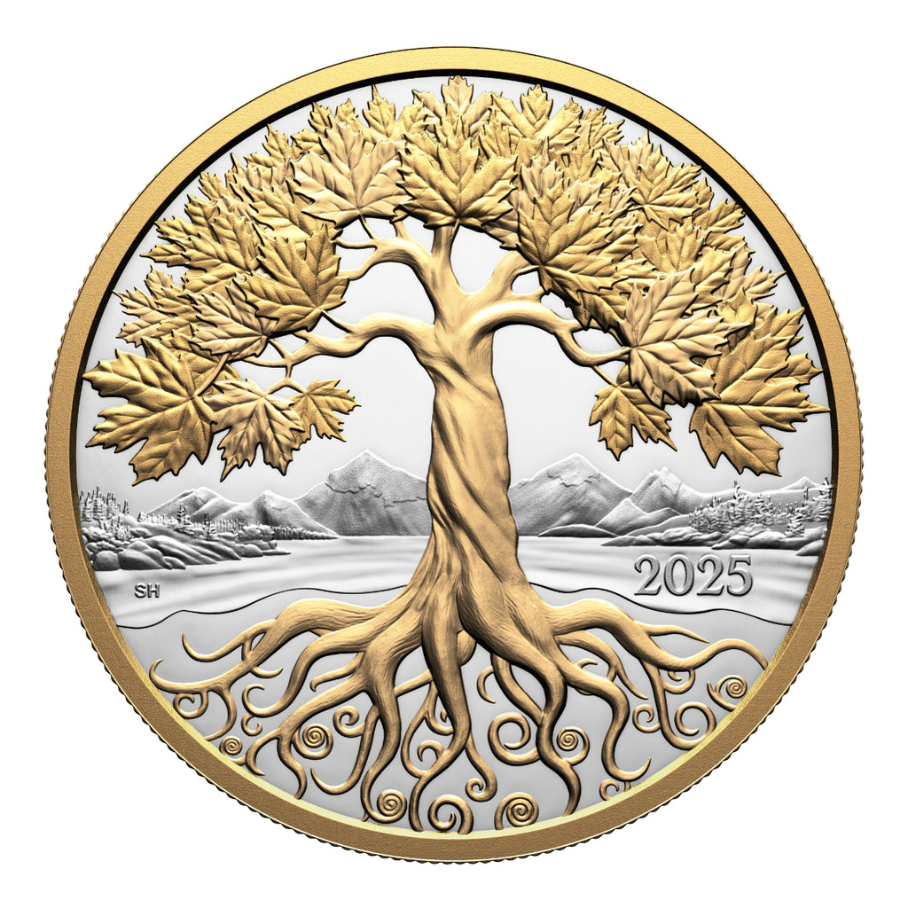 Life Coin 2025 $50 Maple Tree of Life - Pure Silver Coin