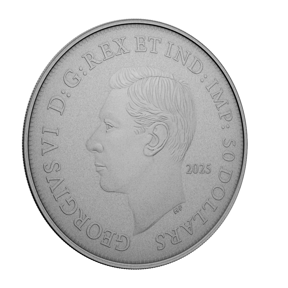 2025 $50 Emanuel Hahn's Original Sketch: Royal Visit - Pure Silver Coi