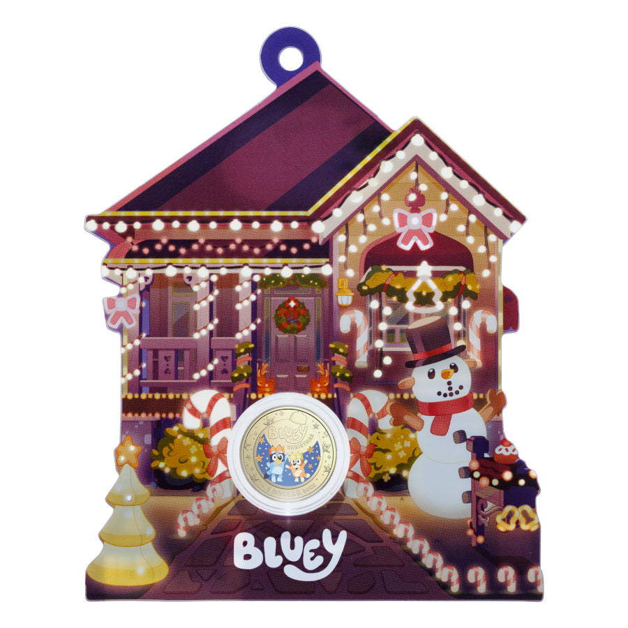 2025 $1 Bluey Christmas Coloured Uncirculated Coin