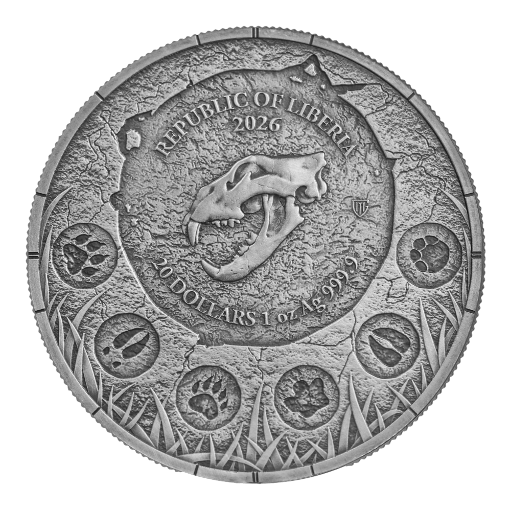 2026 $20 Megafauna: Cave Lion Oblivion - Pure Silver Coin With UV Light