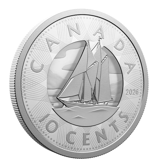 2026 10 Cent Multilayered Bluenose - Pure Silver Coin