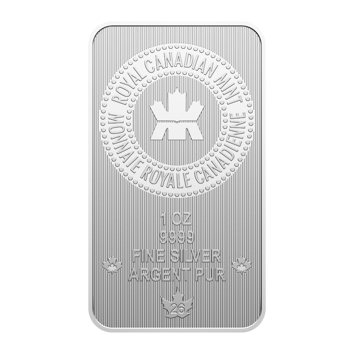 2026 1 oz Pure Silver Bar in Proudly Canadian Packaging - Premium Bullion
