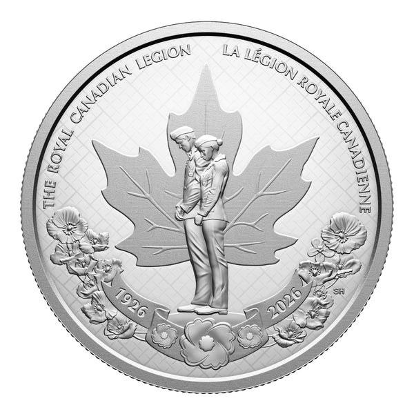 2026 $1 100th Anniversary of the Royal Canadian Legion - Pure Silver C