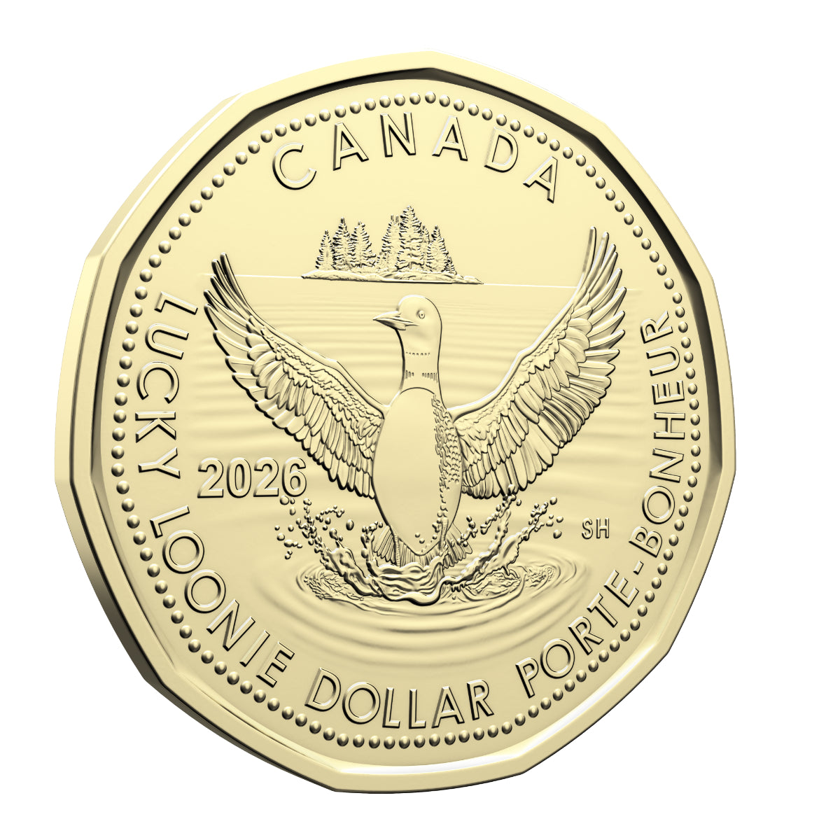 2026 $1 Lucky Loonie in Keychain