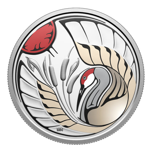 2026 $15 Clan Animals: Sandhill Crane - Pure Silver Coin With Subscription Box