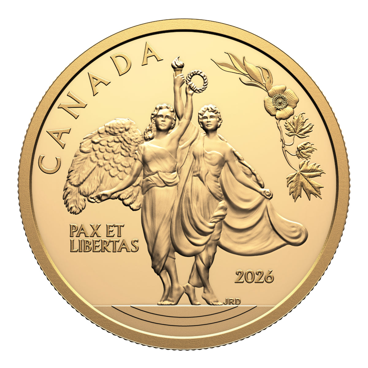 2026 $200 Allegories of Peace and Freedom - Pure Gold Coin