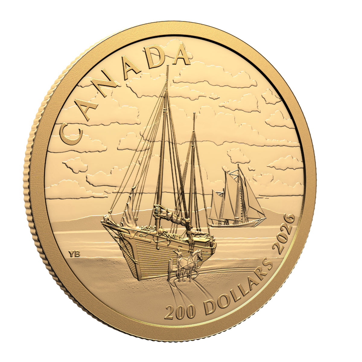 2026 $200 Tall Ships: Ketch Rig - Pure Gold Coin