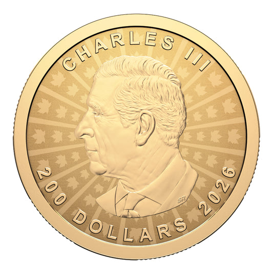 2026 $200 Ultra-High Relief 1oz GML - Pure Gold Coin