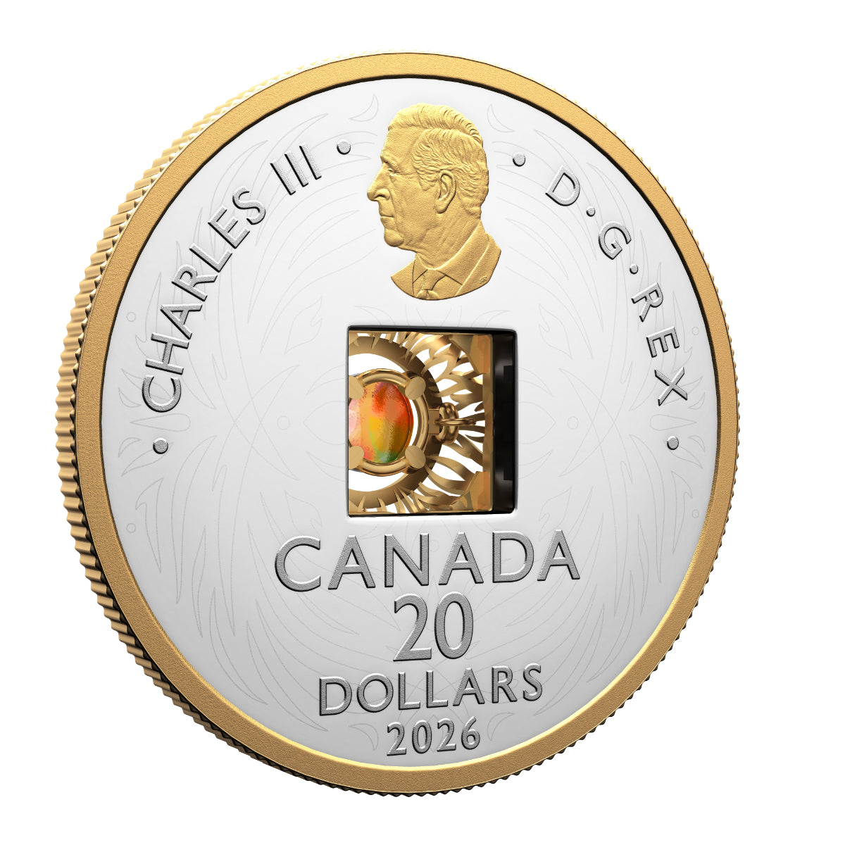 2026 $20 Dancing Ammolite- Elements of Nature: Fire - Pure Silver Coin