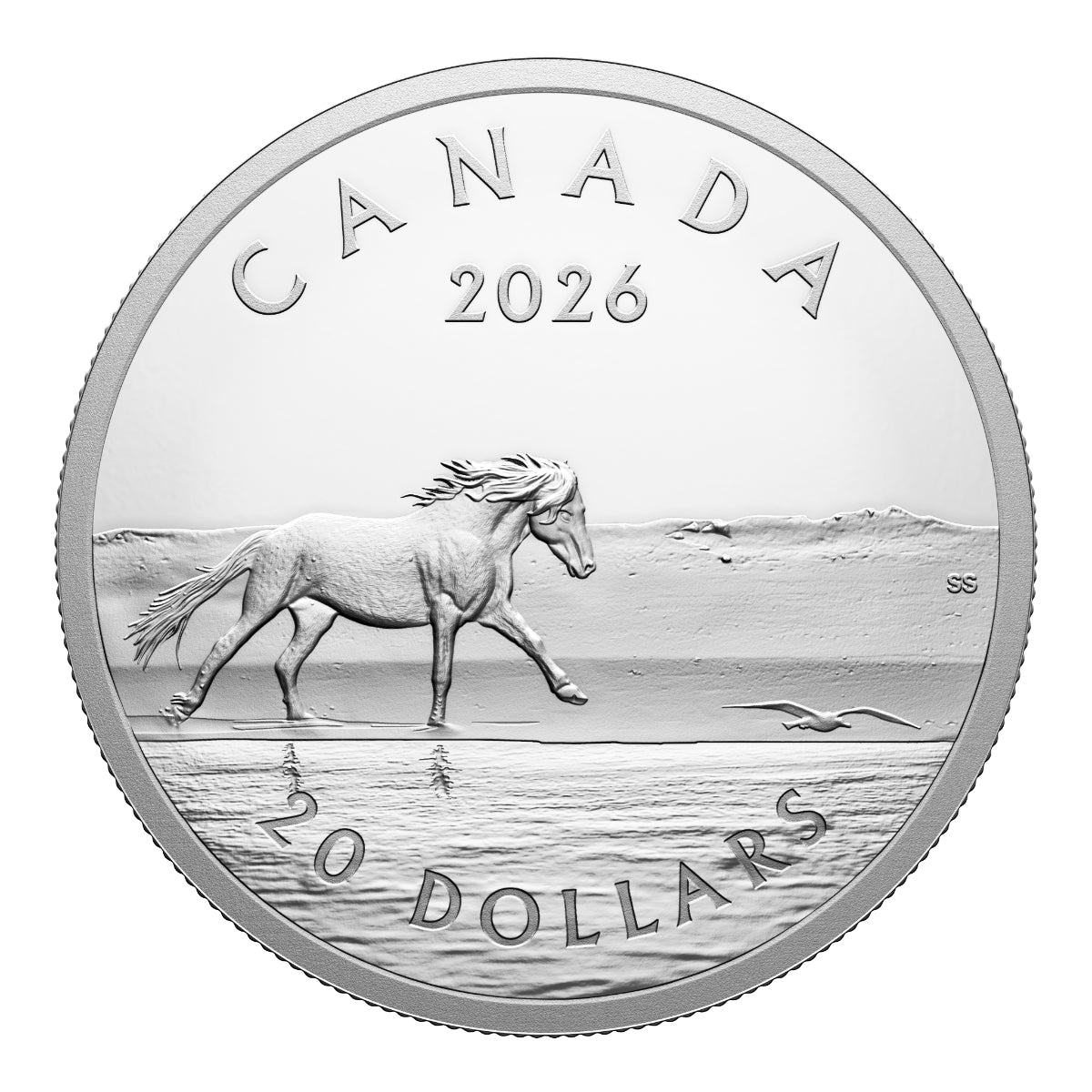 2026 $20 Sable Island Horses - Pure Silver Coin