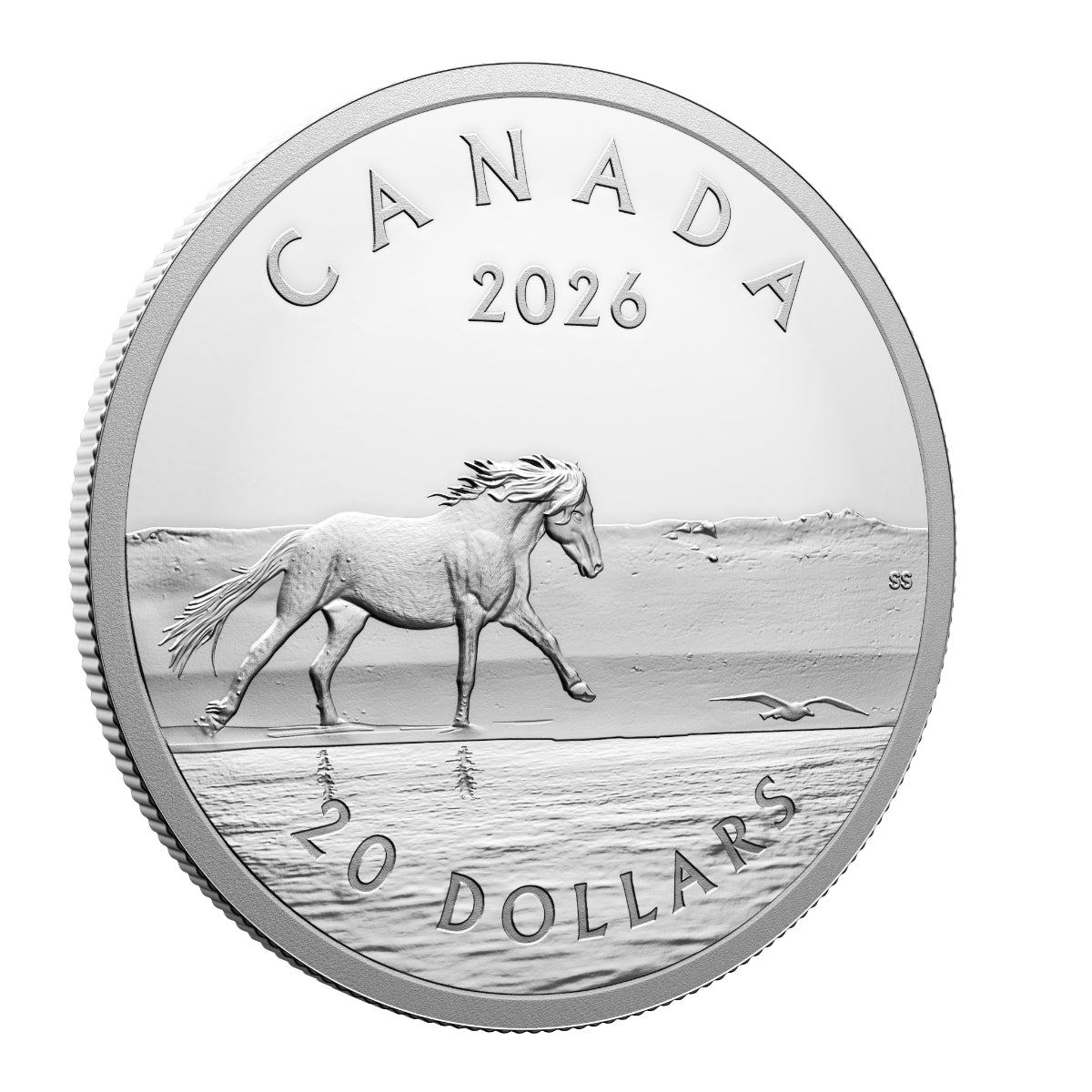 2026 $20 Sable Island Horses - Pure Silver Coin