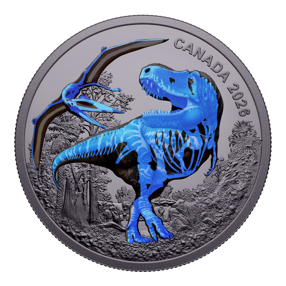 2026 $20 T.Rex - Pure Silver Coin with Black Light