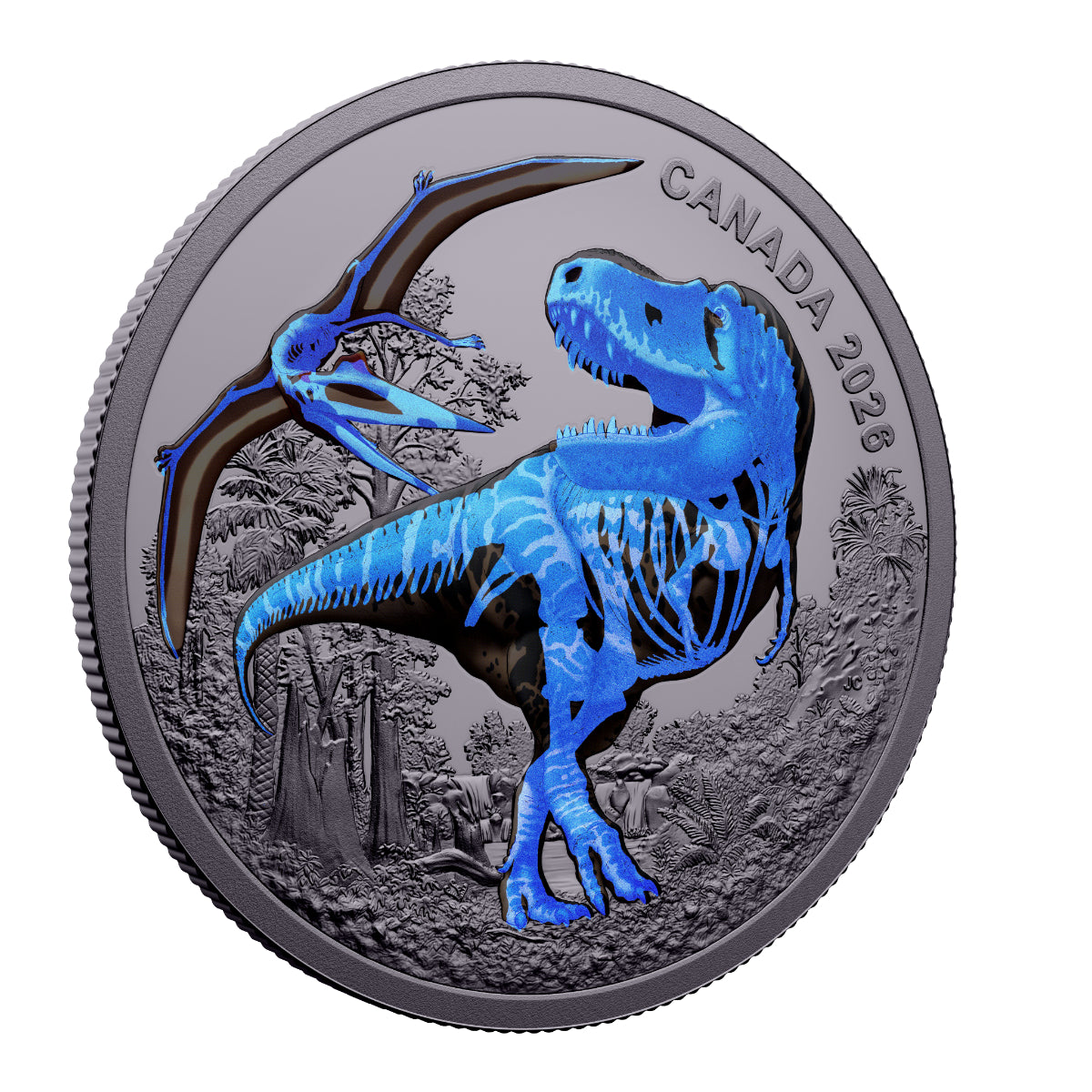 2026 $20 T.Rex - Pure Silver Coin with Black Light