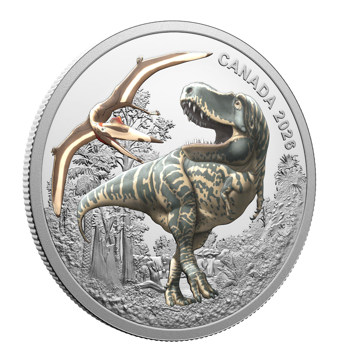 2026 $20 T.Rex - Pure Silver Coin with Black Light