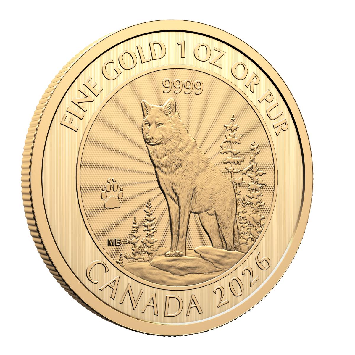 2026 $50 The Majestic Wolf - Pure Gold Coin (Premium Bullion)