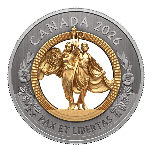 2026 $50 Allegories of Peace and Freedom - Pure Silver Coin