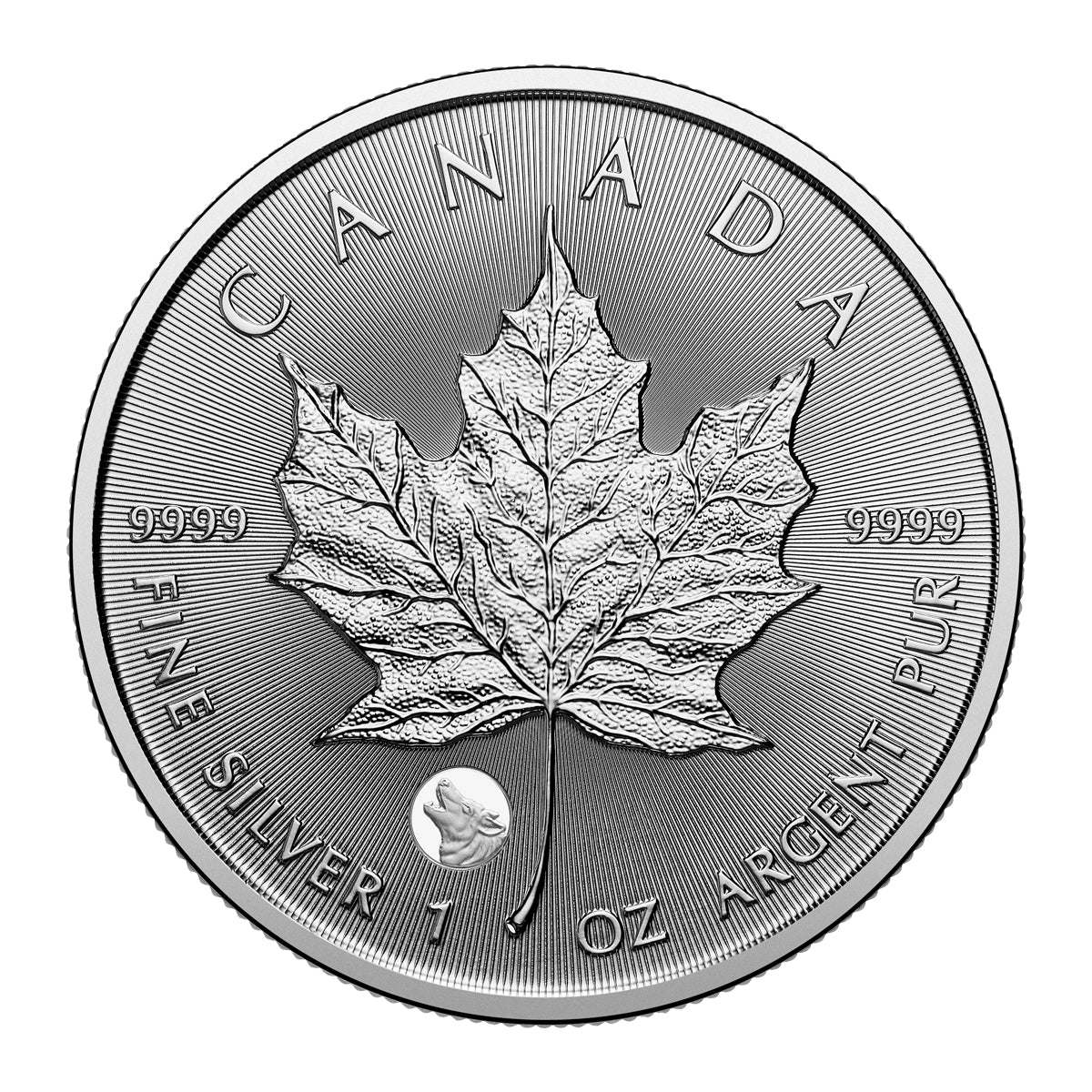 2026 $5 Treasured Silver Maple Leaf: Wolf Privy Mark - Pure Silver Coin