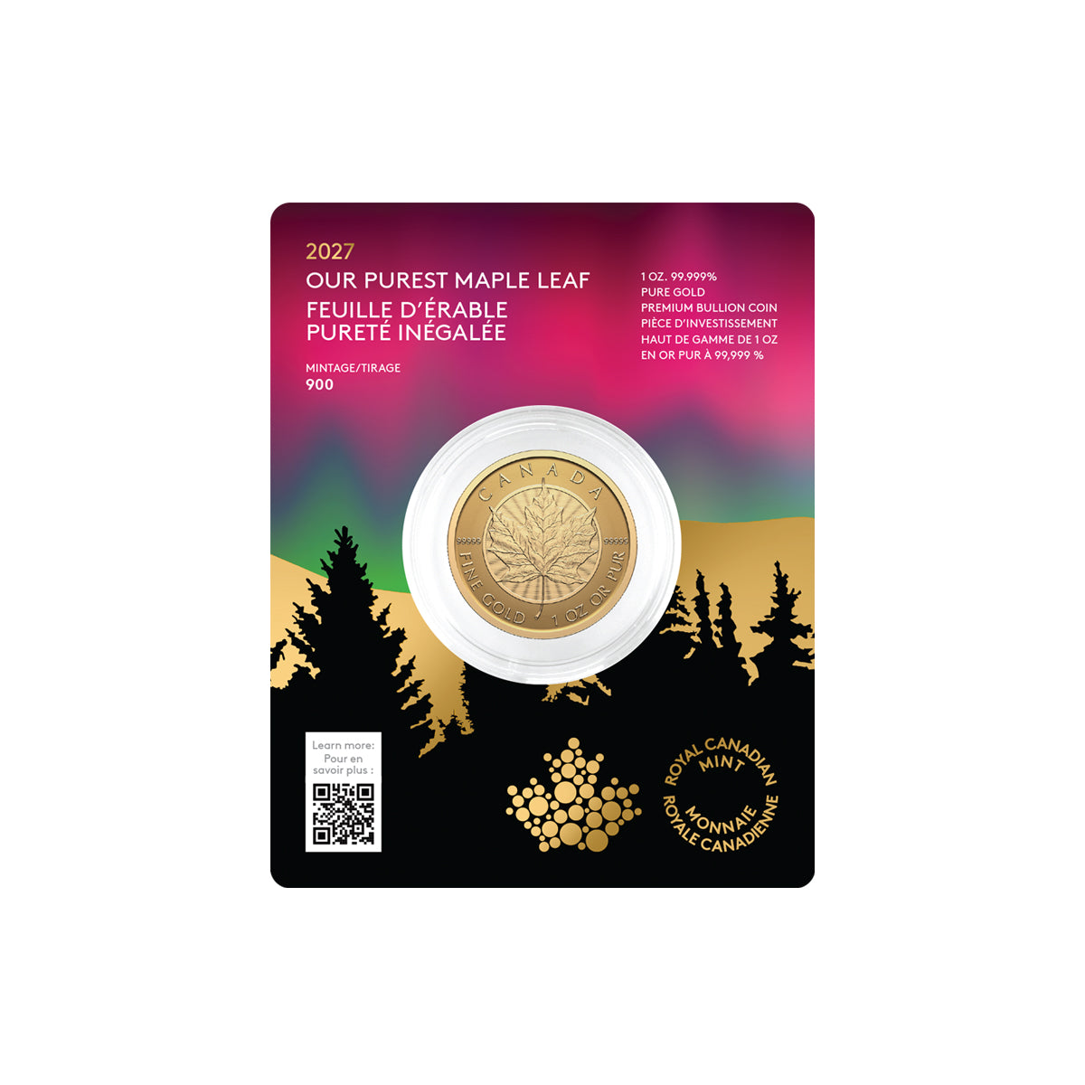 $200 2027 Our Purest Maple Leaf - Pure Gold Bullion