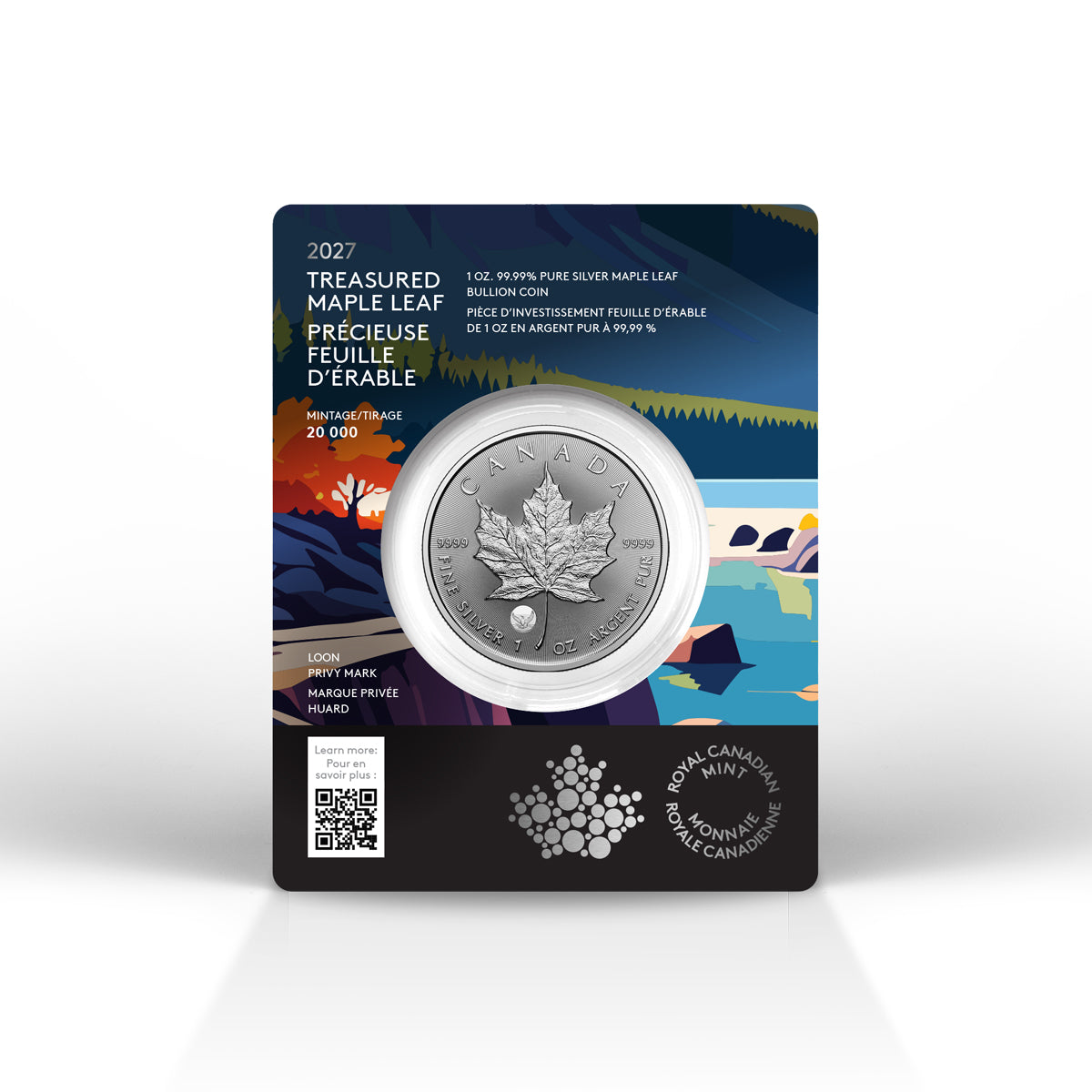 $5 2027 Treasured Maple Leaf: Clover Privy Mark - Pure Silver Bullion