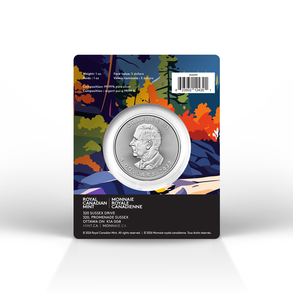 $5 2027 Treasured Maple Leaf : Loon Privy Mark - Pure Silver Bullion