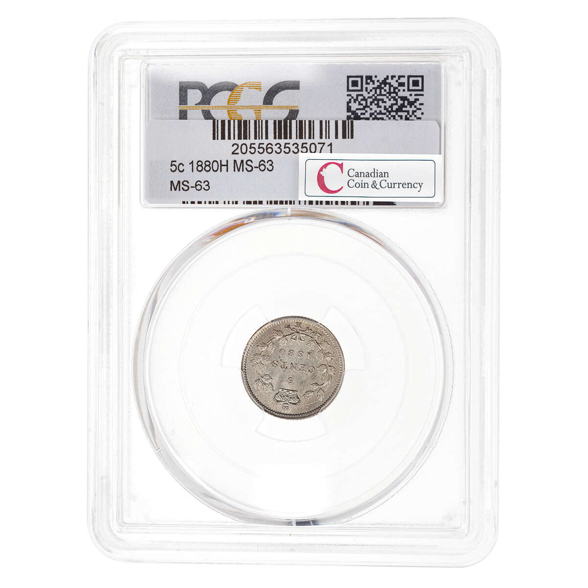 5 cent 1880H  PCGS MS-63