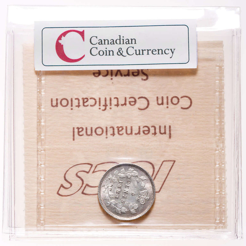 5 cent 1883H  ICCS AU-55