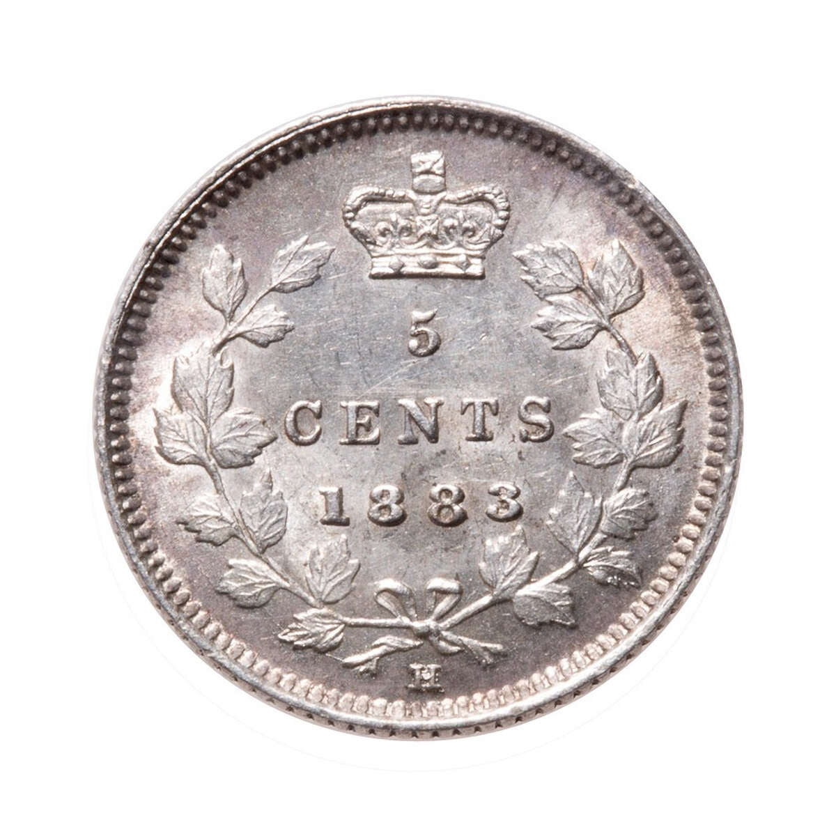 5 cent 1883H  ICCS AU-55