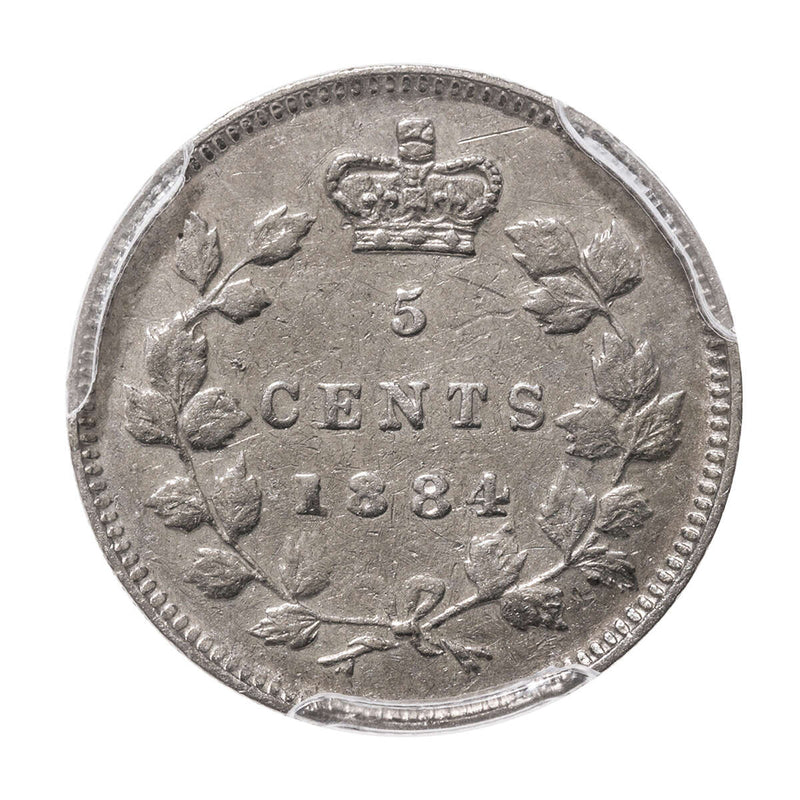 5 cent 1884 Near 4 PCGS EF-45