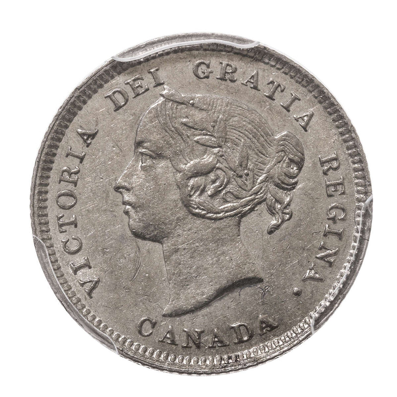 5 cent 1884 Blunt Near 4 PCGS AU-55