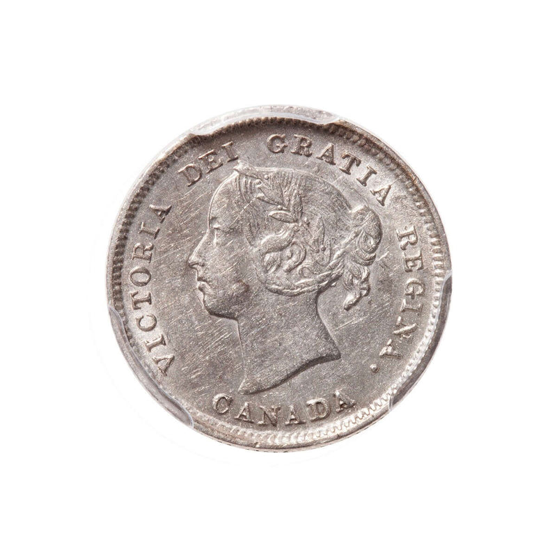 5 cent 1885 Small 5/5 PCGS AU-53