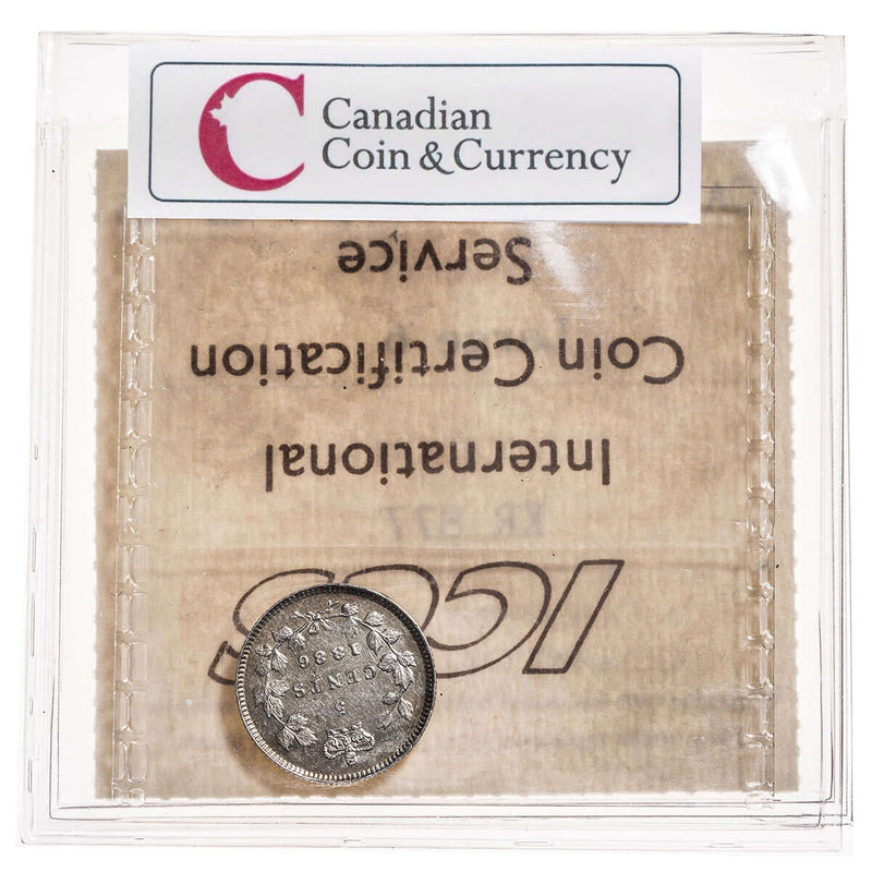 5 cent 1886 Large 6 ICCS EF-45