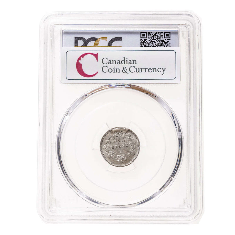 5 cent 1900 Lg Date Round O PCGS AU-55