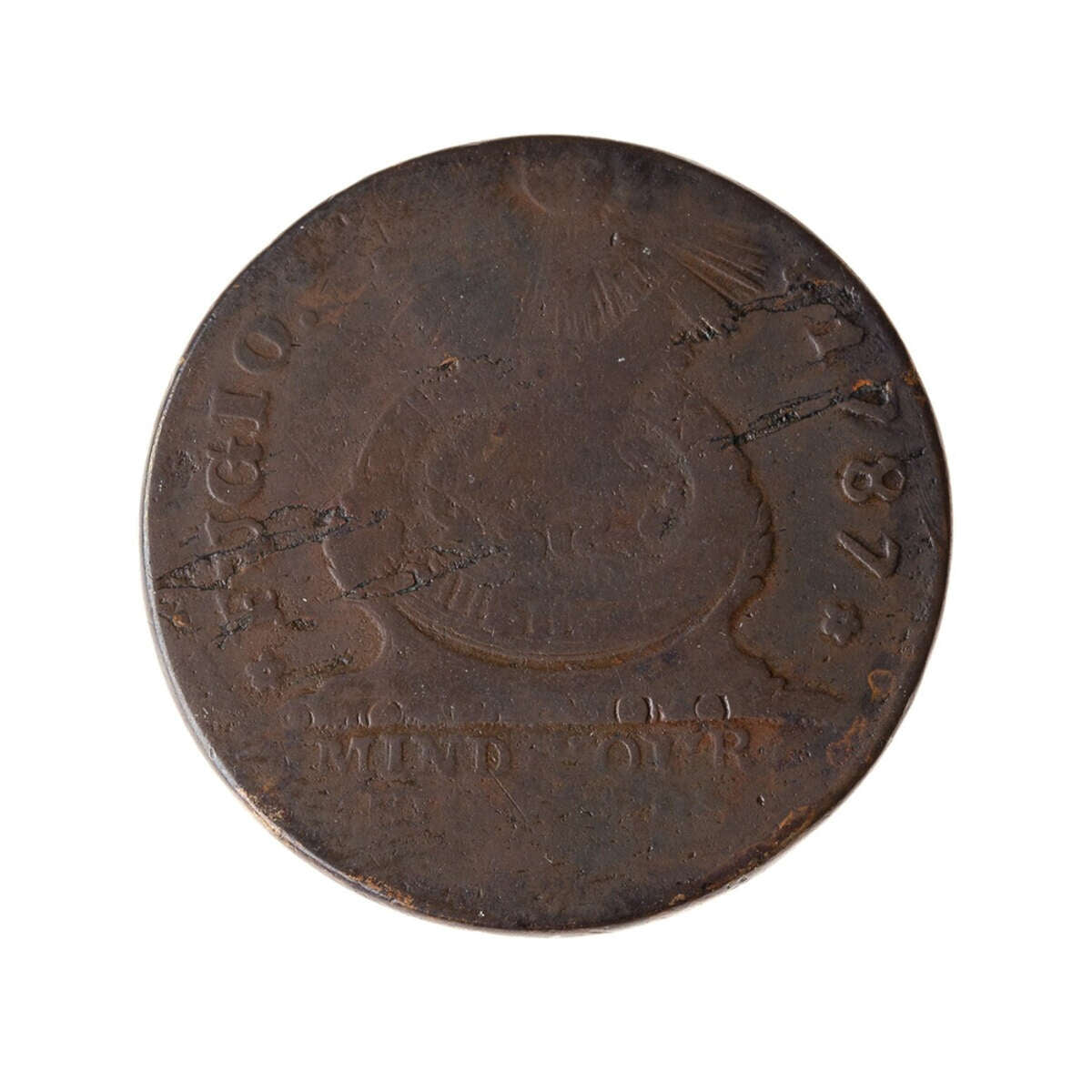 US 1 Cent 1787 Cinquefoil after date F-12