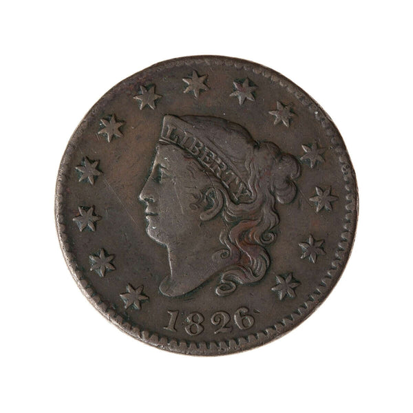 US 1 Cent 1826 6 over 5 VF-20