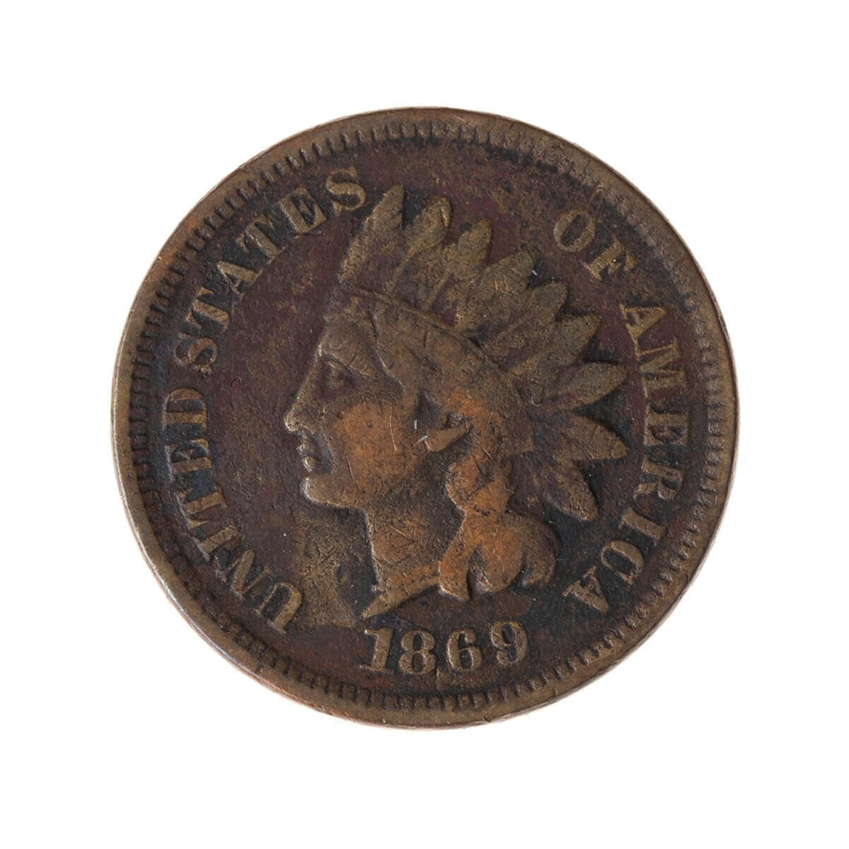 US 1 Cent 1869 Bronze F-12