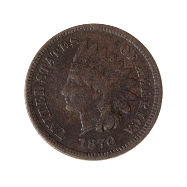 US 1 Cent 1870 Shallow N F-15