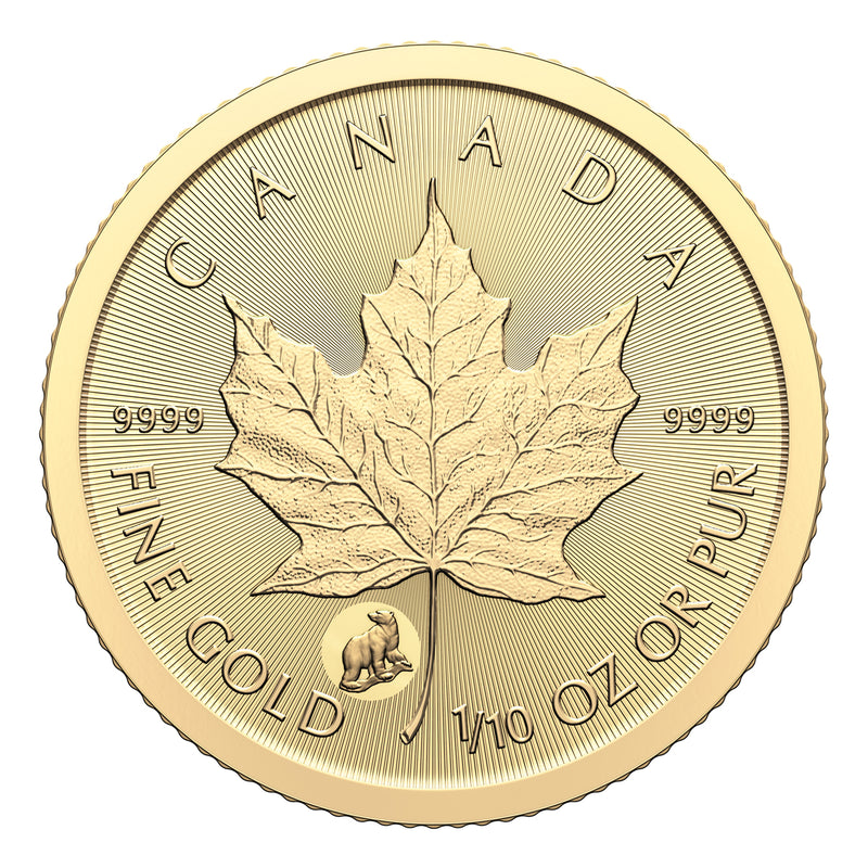 2024 $5 Treasured Gold Maple Leaf First Strikes: Polar Bear Privy Mark - Pure Gold Premium Bullion Coin